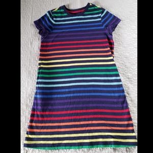 Striped Rainbow T-shirt Dress - size 10